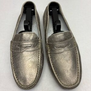 Mercanti Fiorentini Metallic Slip-On Loafers - Silver wos sz 8 B, box 14